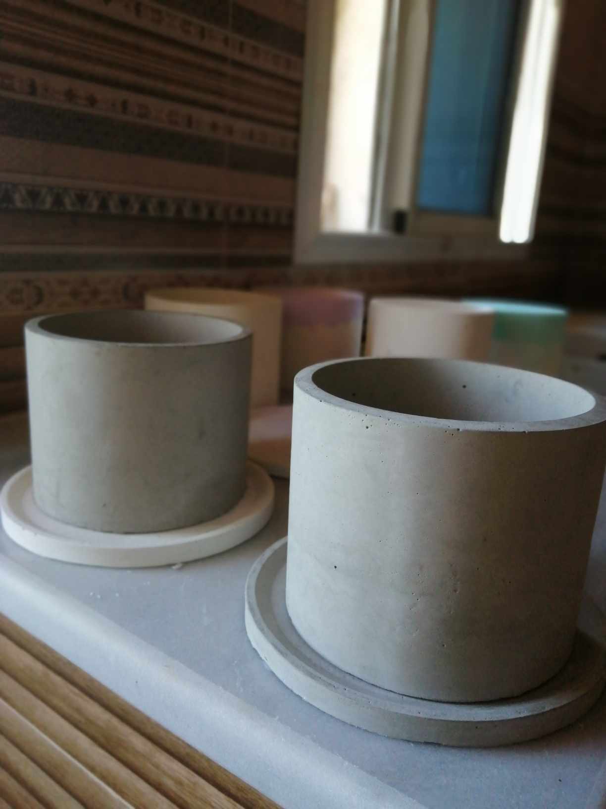 Vaso in Cemento & Sottovaso