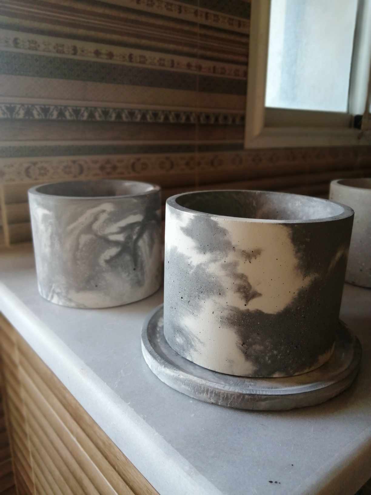 Vaso in Cemento & Sottovaso