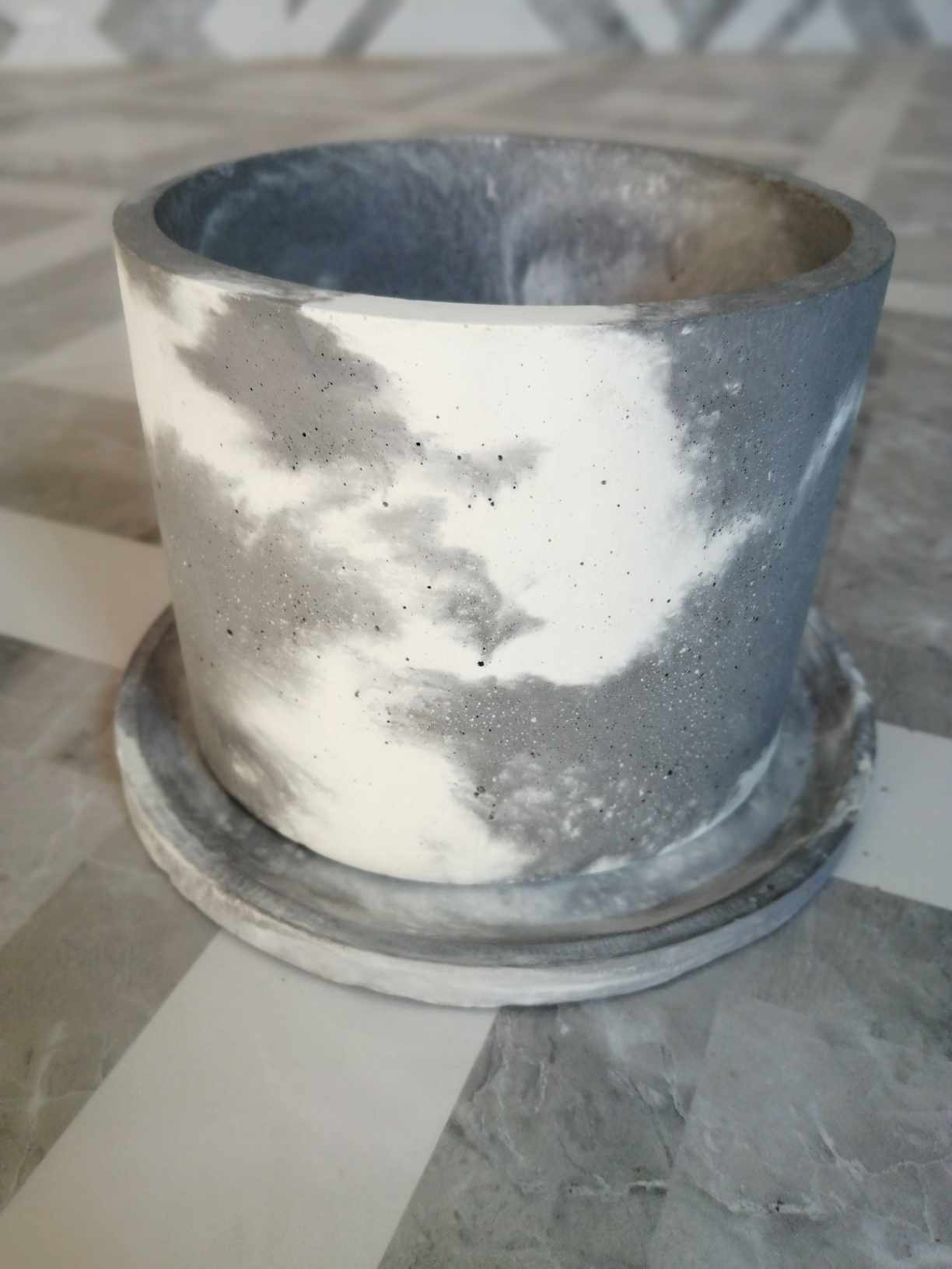 Vaso in Cemento & Sottovaso