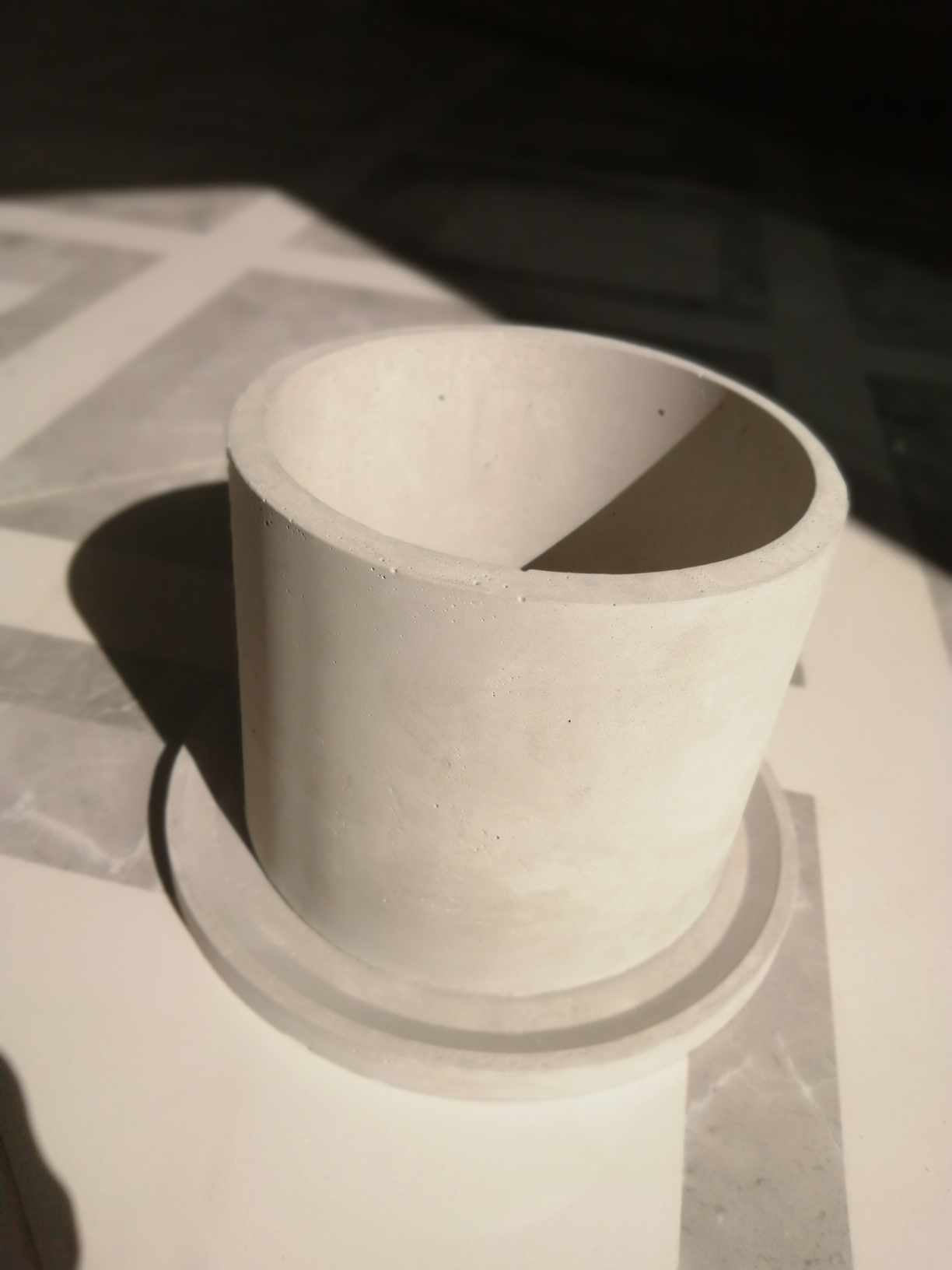 Vaso in Cemento & Sottovaso