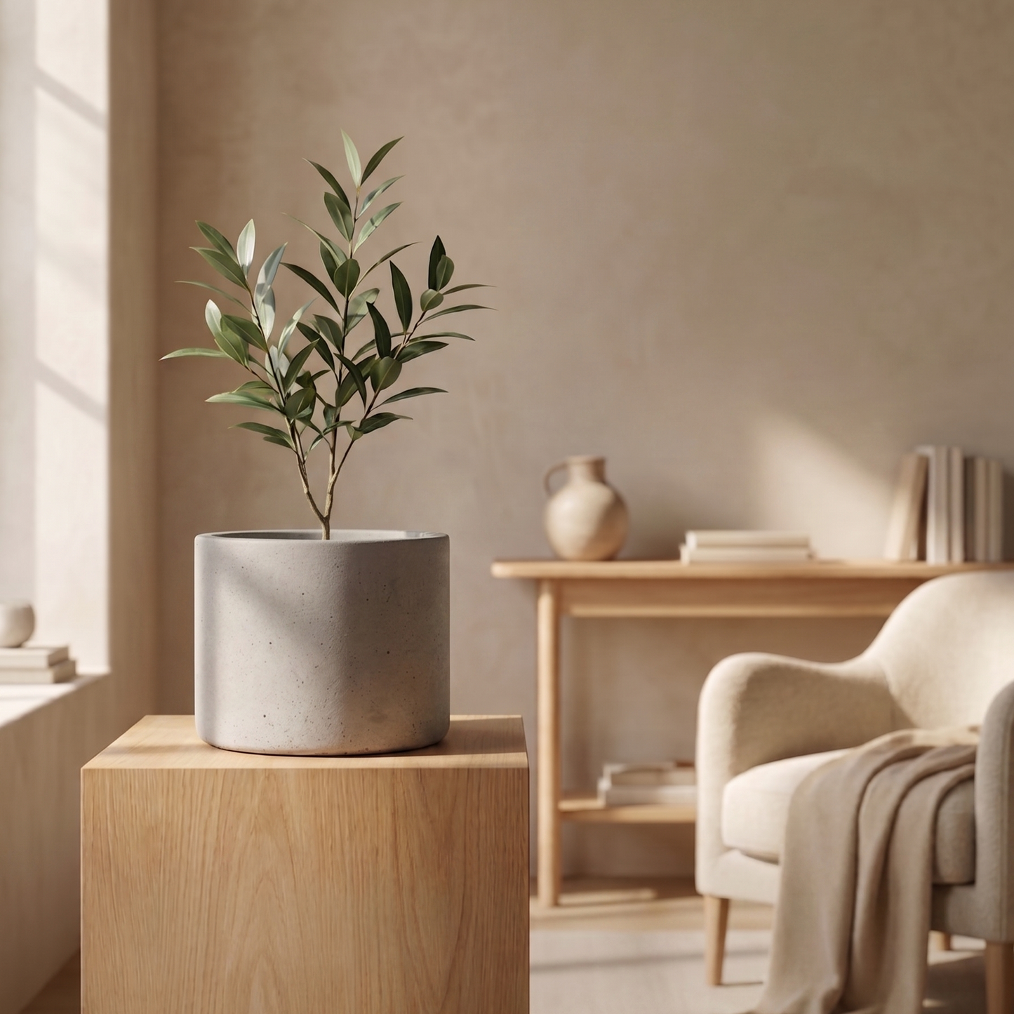 Vaso in Cemento & Sottovaso