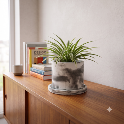 Vaso in Cemento & Sottovaso